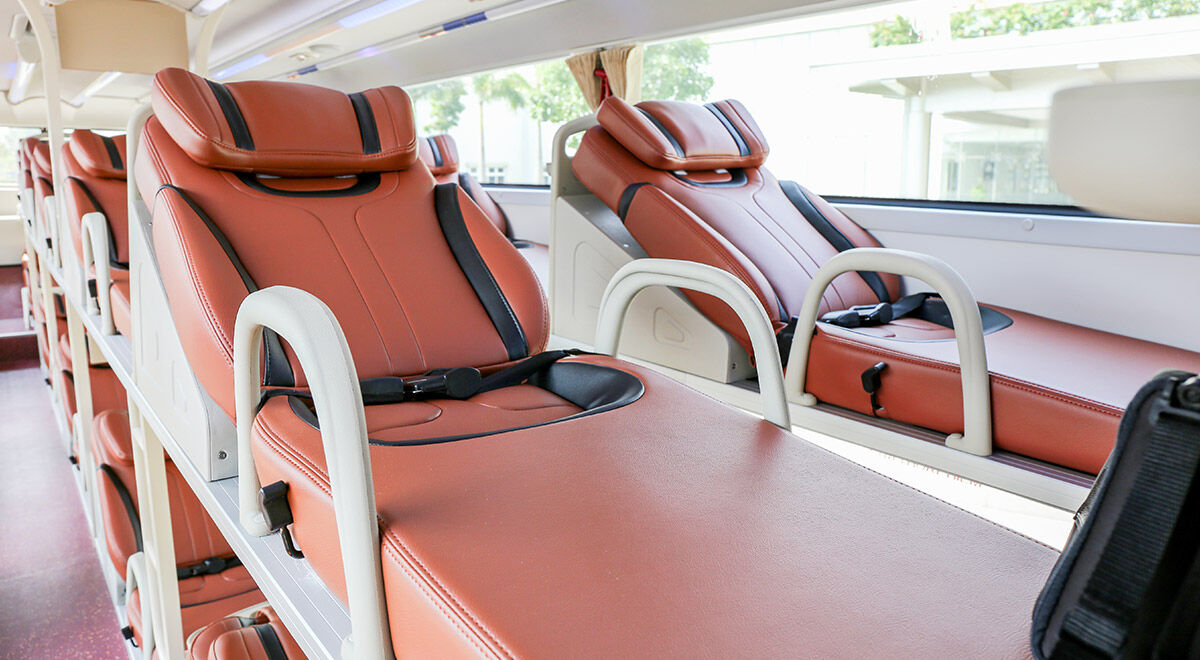 Interior of Bus from Ho Chi Minh City to Kon Tum